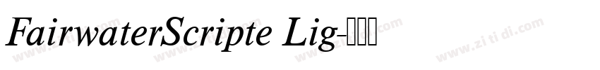 FairwaterScripte Lig字体转换